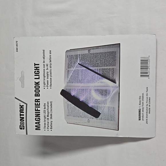 NEW In Pkg. Magnifier Book Light 3X Magnification Adjustable Brightness LED - Picture 9 of 13